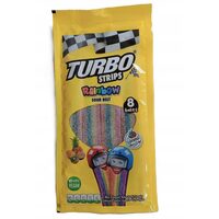 Jeleuri panglica Turbo Strips Sour Rainbow, 80g