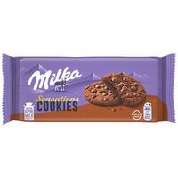 Biscuiti cu bucati de ciocolata cu lapte, Milka Sensations Cookies, 156 G