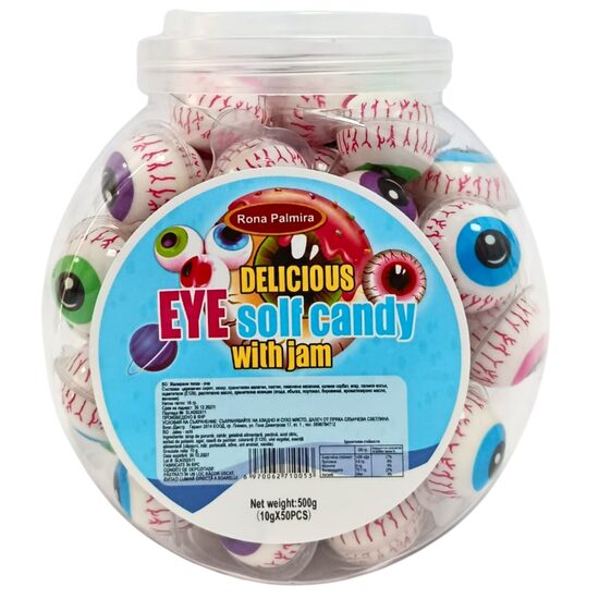 Bomboane gumate cu gem Rona Palmira „Delicious Eye” 10g