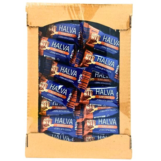 Halva Mimi Zebra cu cacao 30g x 50 bucati