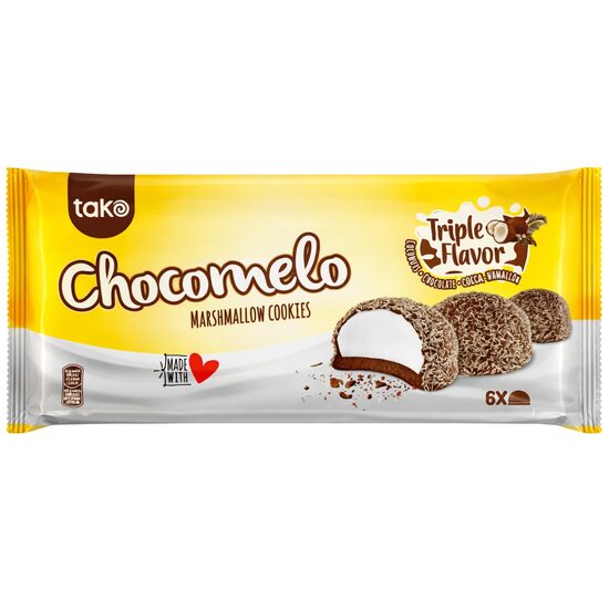 Prăjitură Chocomelo Bezea Cocos 120g – Bezea Crocantă cu Aromă de Cocos