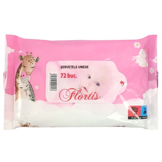 Servetele umede Flortis fara capac, 72 bucati – curatare delicata si eficienta