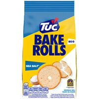 Bake Rolls rondele de paine cu sare de mare Tuc, 80g