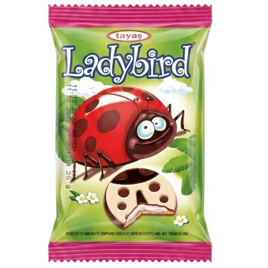 BISCUITI LADY BIRD 25GR CIOCOLATA (1x6x24BUC/BAX)
