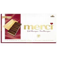 Tableta de Ciocolata Merci cu marzipan, 112 g