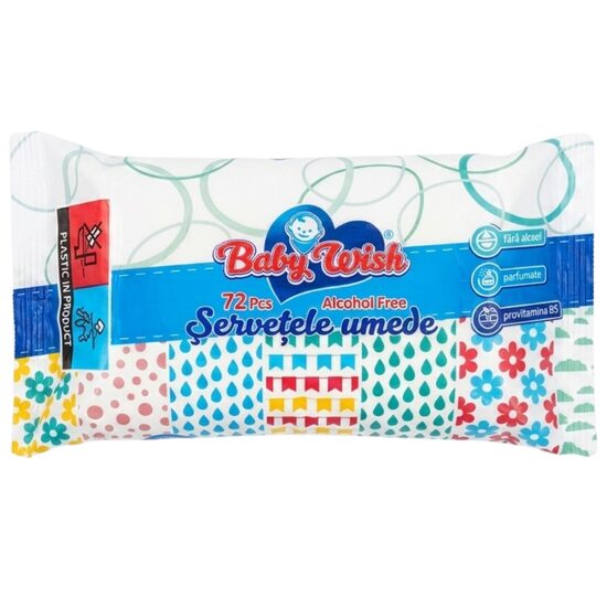 Șervețele Umede Baby Wish 72 buc – Fără Alcool 