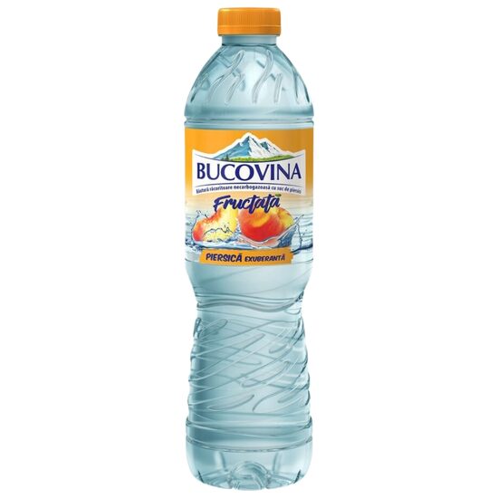 Apa plata cu aroma piersica Bucovina 1.5L, SGR