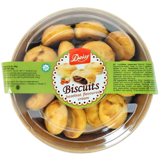 Biscuiți Daisy Retro Collection cu cremă de alune, 112g