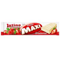 Latino Maxi – napolitane glazurate cu ciocolată albă și cremă de căpșuni, 60g