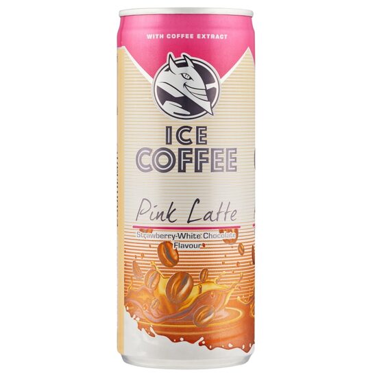 HELL Ice Coffee Pink Latte 250ml – Cafea Rece cu Căpșuni și Ciocolată Albă. doza, SGR