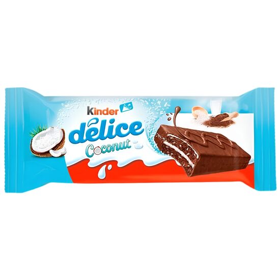 Prajitura Kinder Delice cu cacao si crema de nuca de cocos 37 g