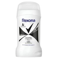 Antiperspirant Rexona Invisible Black+White 50ml, tehnologie MotionSense, protectie 48h, fara pete pe haine