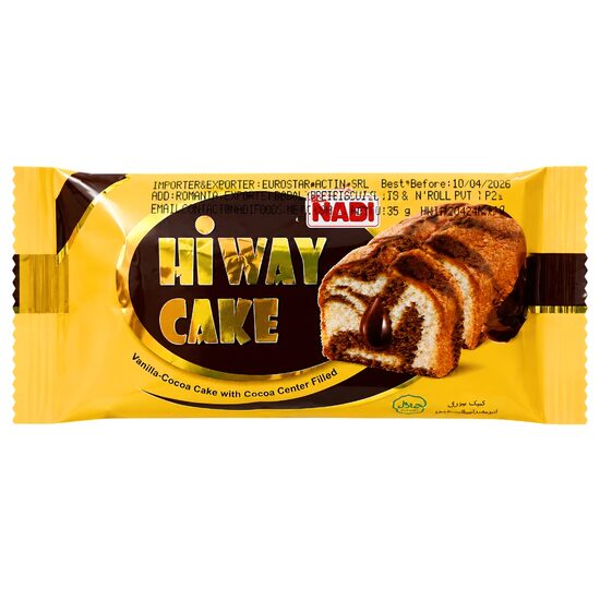 Nadi Pandișpan cu Cremă de Ciocolată HiWay 35g