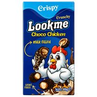 Lookme Choco Chicken Crispy Crunchy, Copanel de ciocolata cu crema de lapte si cacao, 40 g