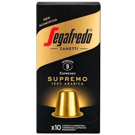 Capsule cafea Segafredo Espresso Supremo 100% Arabica, compatibile Nespresso, 10 capsule