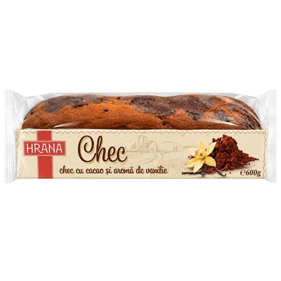 Chec cu cacao și aromă de vanilie, Hrana, 600g
