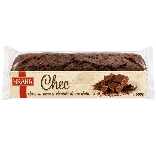 Chec cu cacao și fulgi de ciocolată Hrana, 600g