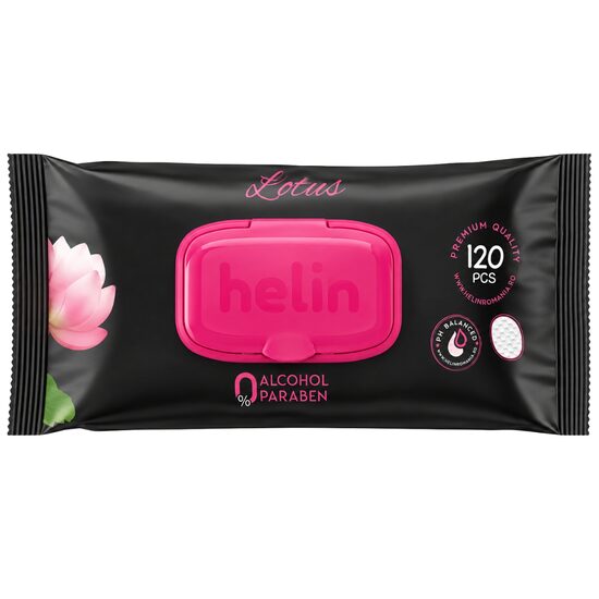 Helin Șervețele Umede Lotus, 120buc., fara alcool si parabeni