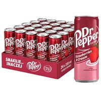 Bautura carbogazoasa Dr Pepper Strawberry & Cream, 330ml, doza, SGR