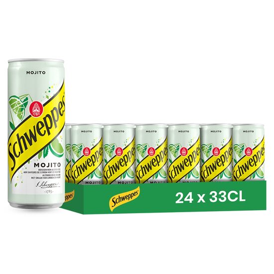 Bautura Carbogazoasa Schweppes Mojito 0.33l, doza, SGR