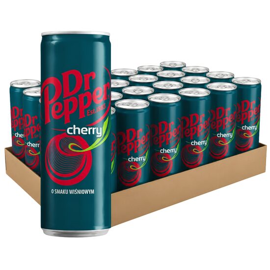 Bautura carbogazoasa Dr.Pepper Cherry cola si cirese, 330ml, doza, SGR