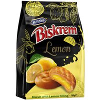 Biscuiti cu crema de lamaie Biskrem, 160 g