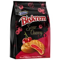 Biscuiti cu crema de visine Biskrem, 160 g