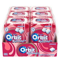 Orbit Refresher's Watermelon guma de mestecat cu aroma de pepene rosu, 30 buc, 67 g, 6 cutii