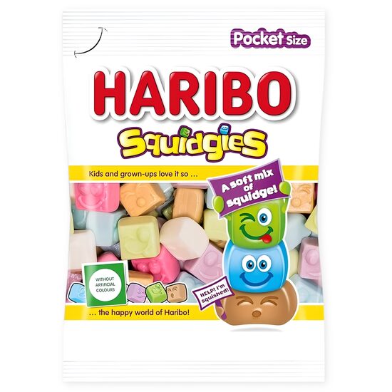 Jeleu Haribo Squidgies cu aromă de fructe și cola 80 g