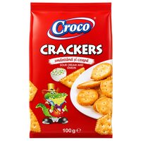 Croco Crakers Sarati Cu Gust De Smantana si Ceapa 100g