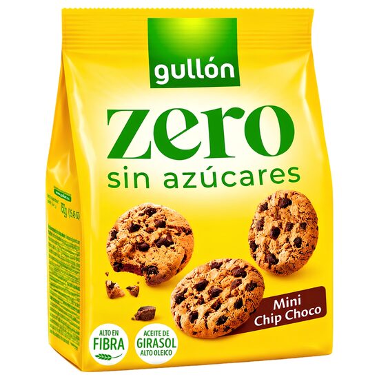 Mini fursecuri cu bucati de ciocolata, fara zahar, 75g, Gullon