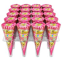 Tio Cornet Strawberry – Cornete de napolitană cu aromă de căpșuni și drajeuri – 25g